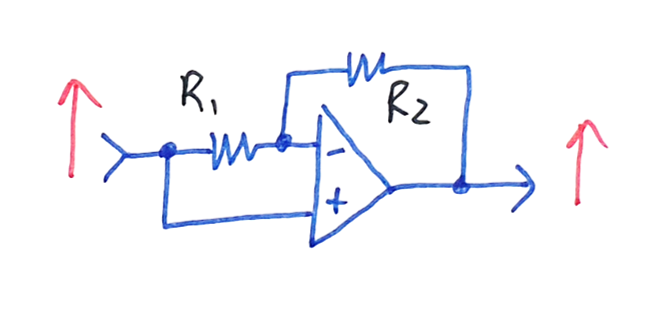 Opamp in non-inverting configuration