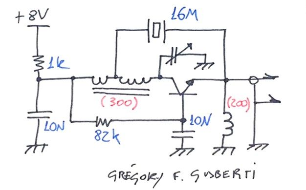 overtone crystal oscillator circuit